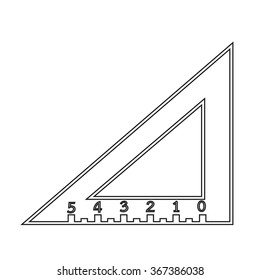 triangle ruler icon Illustration sign design