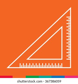 triangle ruler icon Illustration sign design