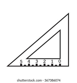 triangle ruler icon Illustration sign design
