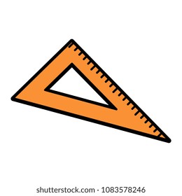 Triangle Ruler Icon Isolated On White Background