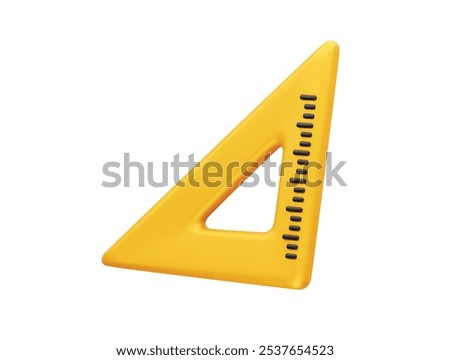 Triangle Ruler icon. Scale icon 3d illustration