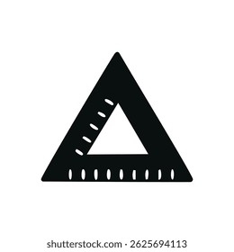 Icono de la Regla del triángulo, icono cuadrado
