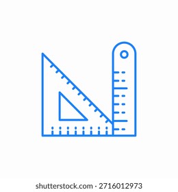 triangle ruler icon sign vector