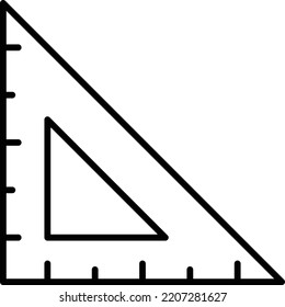 Icono de regla triangular, símbolo o logotipo
