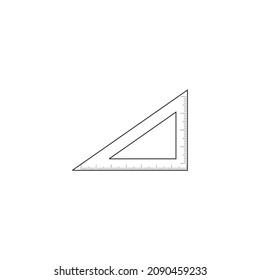 vector de símbolo de símbolo de icono de regla triangular