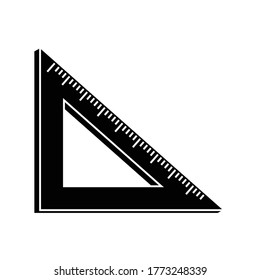 Triangle Ruler Icon Vector design illustration