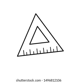 Triangle Ruler Icon Vector / Illustration