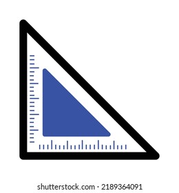 Triangle Ruler Icon Vector illustration