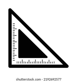 Triangle Ruler Icon Vector illustration