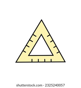 icono de regla triangular ilustración de vector plantilla de diseño web y elemento de interfaz de usuario móvil