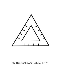 triangle ruler icon vector illustration design template web and mobile UI element