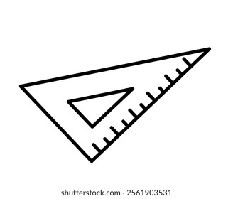 triangle ruler icon vector on white background