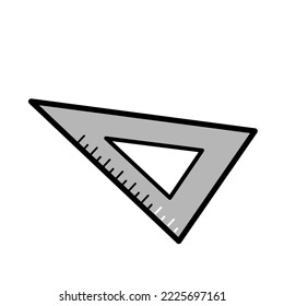 Triangle ruler icon vector simple design