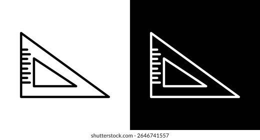 Triangle ruler icon vector simple element illustration editable