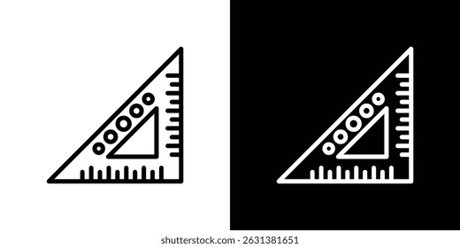 Vetor de ícone de régua triangular para aplicativos da Web, de computador e móveis