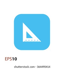 Triangle ruler icon for web and mobile