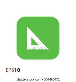 Triangle ruler icon for web and mobile