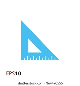 Triangle ruler icon for web and mobile
