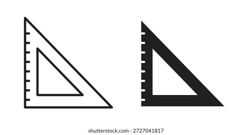 Triangle ruler icons logo design, Pictogram Icons