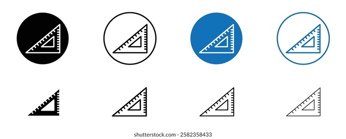 Triangle Ruler icons pack vectors for app and web ui designs