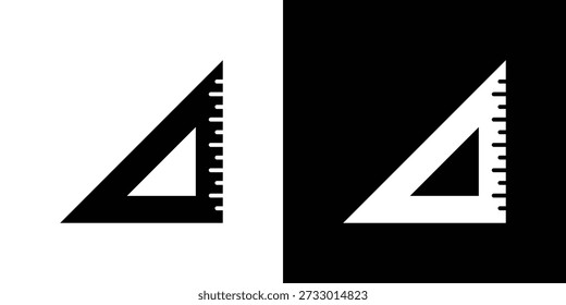 Triangle ruler icons symbol for web and mobile filled vector isolated