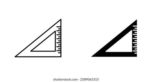 Triangle Ruler icons thin line illustrations designs