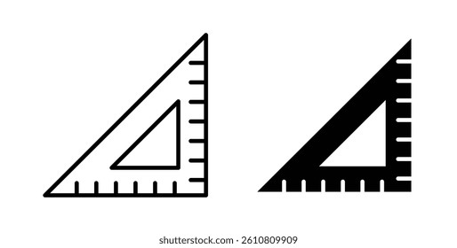 Triangle Ruler icons. thin line vector icons