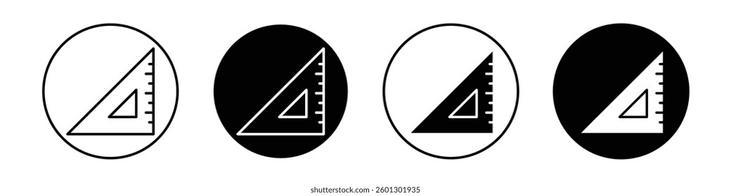 Triangle Ruler icons vectors graphics collection