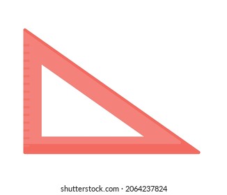 triangle ruler illustration over white