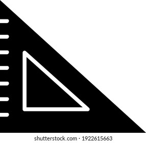 Regla de triángulo , ilustración, vector sobre fondo blanco.