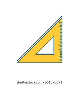 triangle ruler isolated