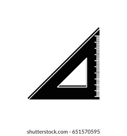 triangle ruler isolated