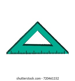 Triangle ruler isolated