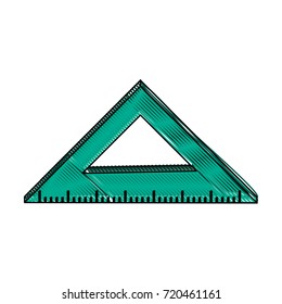 Triangle ruler isolated