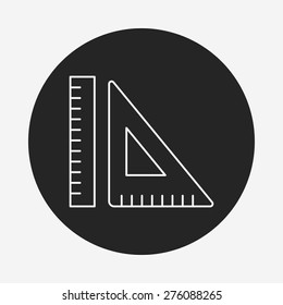 Triangle ruler line icon