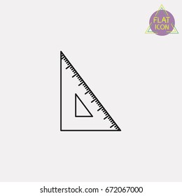 triangle ruler line icon