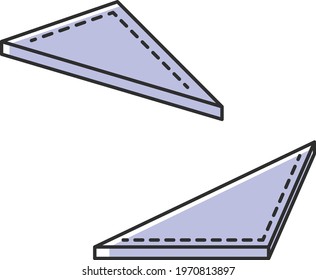 Triangle ruler ruler measurement illustration icon