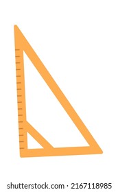 Triangle ruler. Needlework sewing tailoring tool. Vector illustration