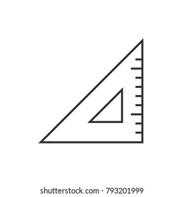 Triangle Ruler Outline Icon