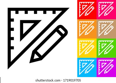 Triangle Ruler Icon Stock Vector (Royalty Free) 313586438