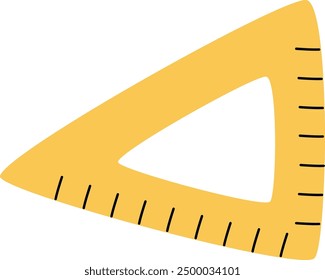 Triangle Ruler School Accessory Vector Illustration