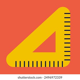 Triangle Ruler School Card Poster Vector Illustration