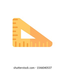 triangle ruler school and education icon vector illustration