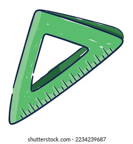 Dreieck-Lineal-Schulsymbol einzeln