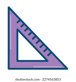 triangle ruler school icon isolated