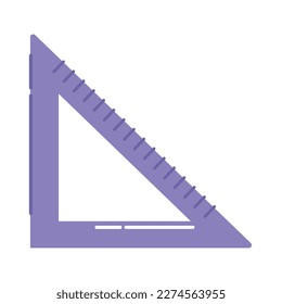 triangle ruler school supply icon isolated