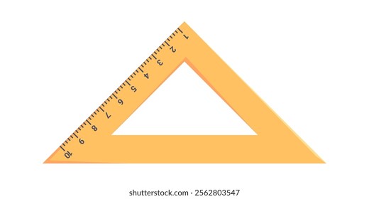 Triangle ruler school supply vector illustration