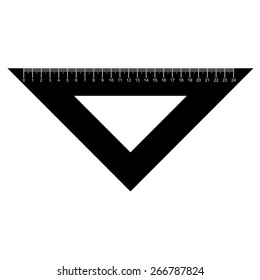 Triangle Ruler silhouette  vector
