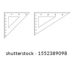 Triangle Ruler Square Set. Plastic School Drafting Drawing Right Angle Triangle Ruler. plastic triangular ruler  right angle  isosceles triangle vector
