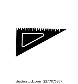 Triangle ruler vector fill icon. filled flat sign for mobile concept and web design.triangle ruler glyph icon. Symbol, logo illustration. Vector graphics